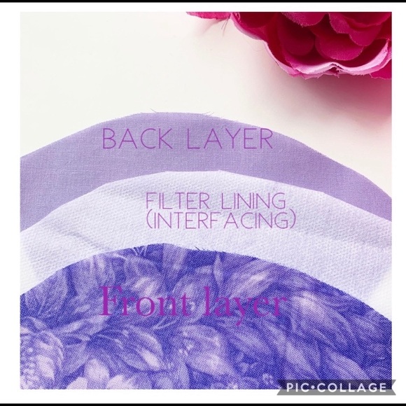 2/$20 Triple Layer Handmade Face Mask - Picture 5 of 7